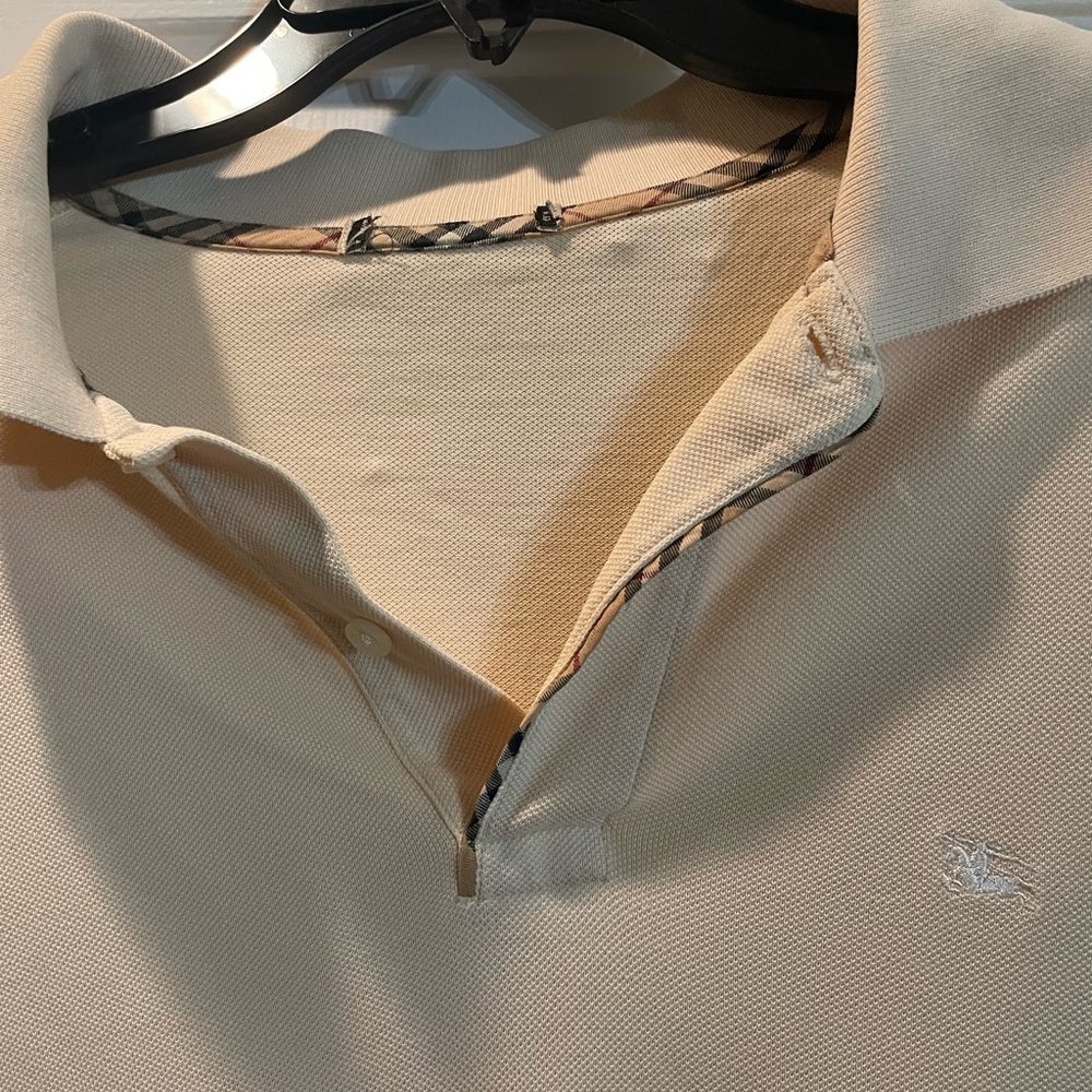 Burberry Polo Shirt with, tag with size cut out excellent used  condition